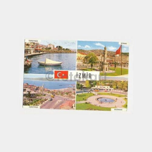 1968 İzmir 4 Görünüş Kartpostal