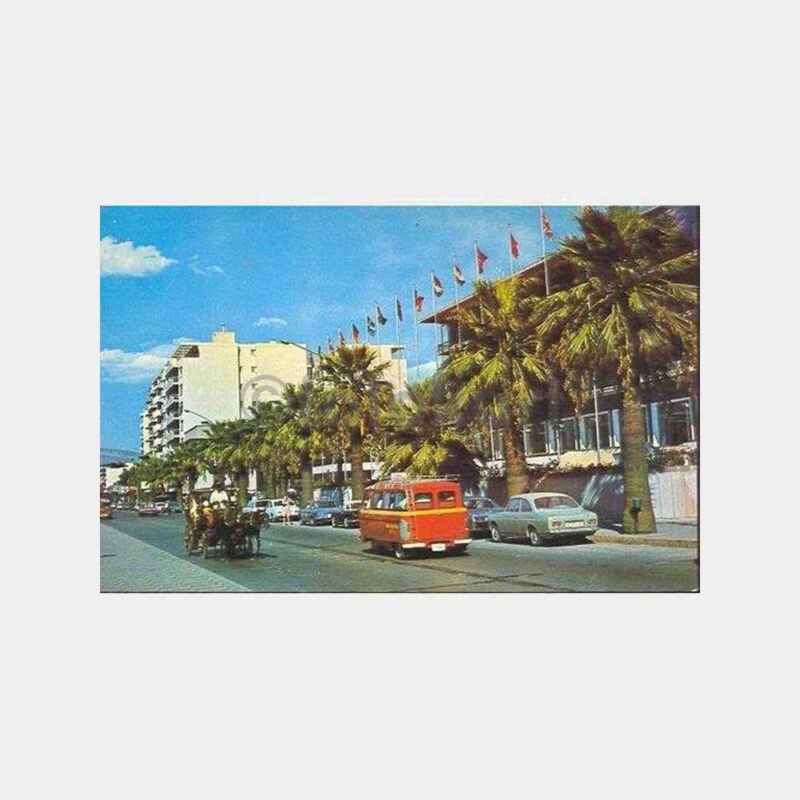 İzmir Kordon Boyu ve Palmiyeler Kartpostal