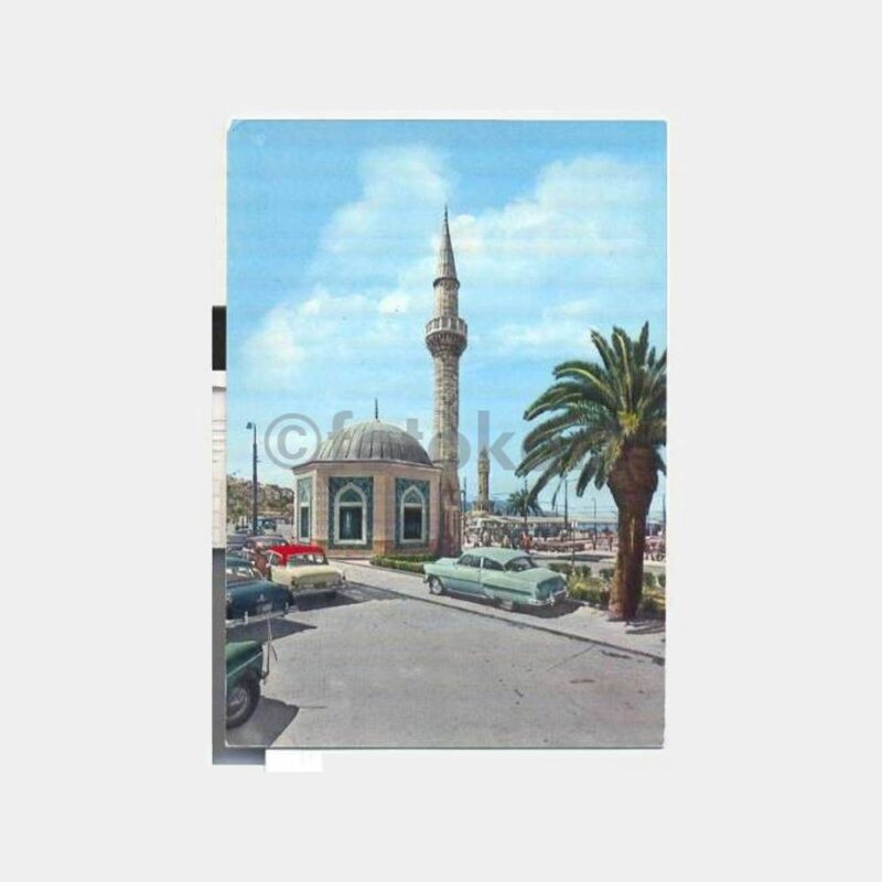 İzmir Konak Meydanı Camii ve Saat Kulesi Kartpostal