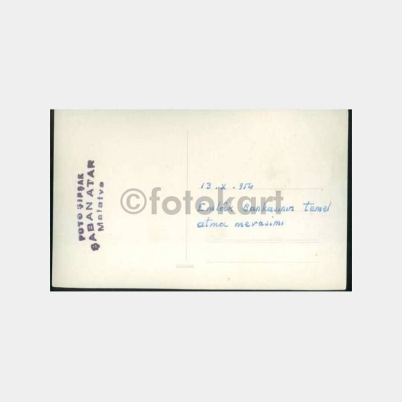 1954 Malatya Emlak Bankası Temel Atma Fotoğraf - Görsel 2