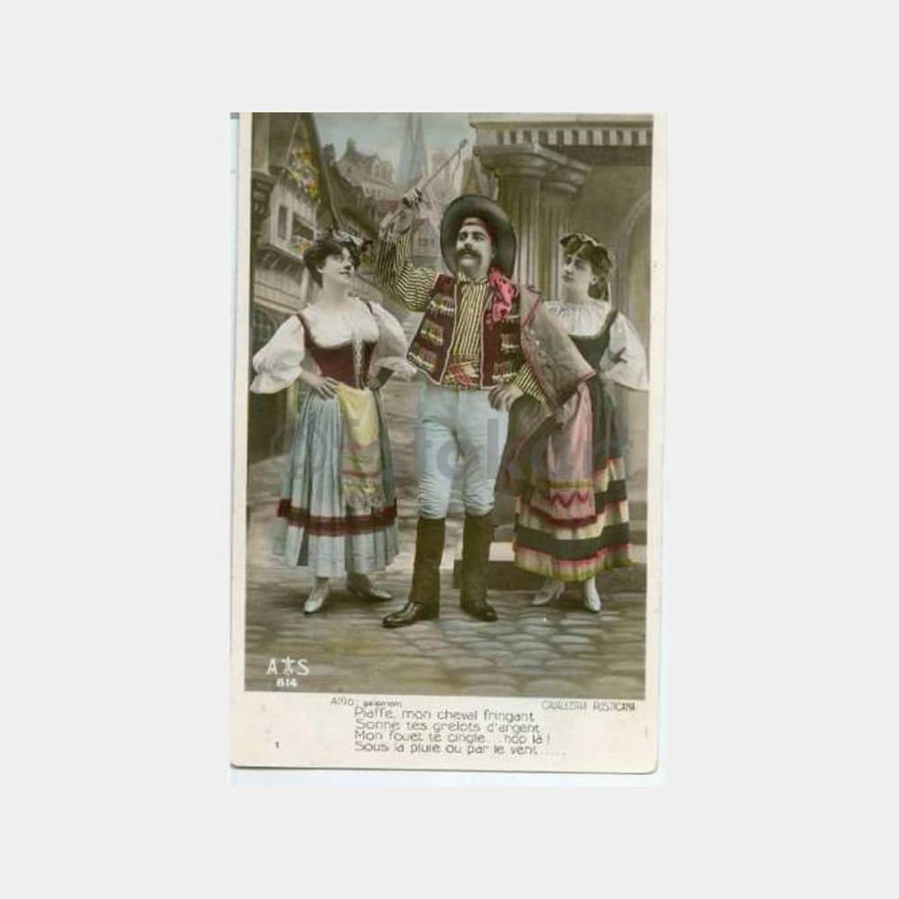 1920 İtalya Cavalleria Rusticana Operası Kartpostal