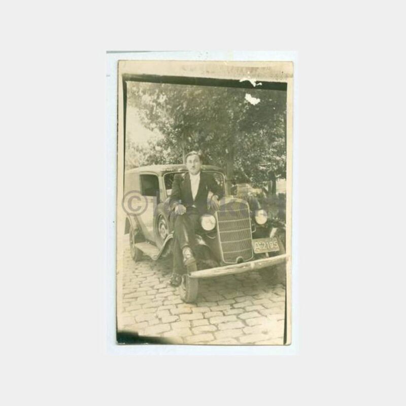1940 Ankara Otomobil Önünde Bay Fotoğraf