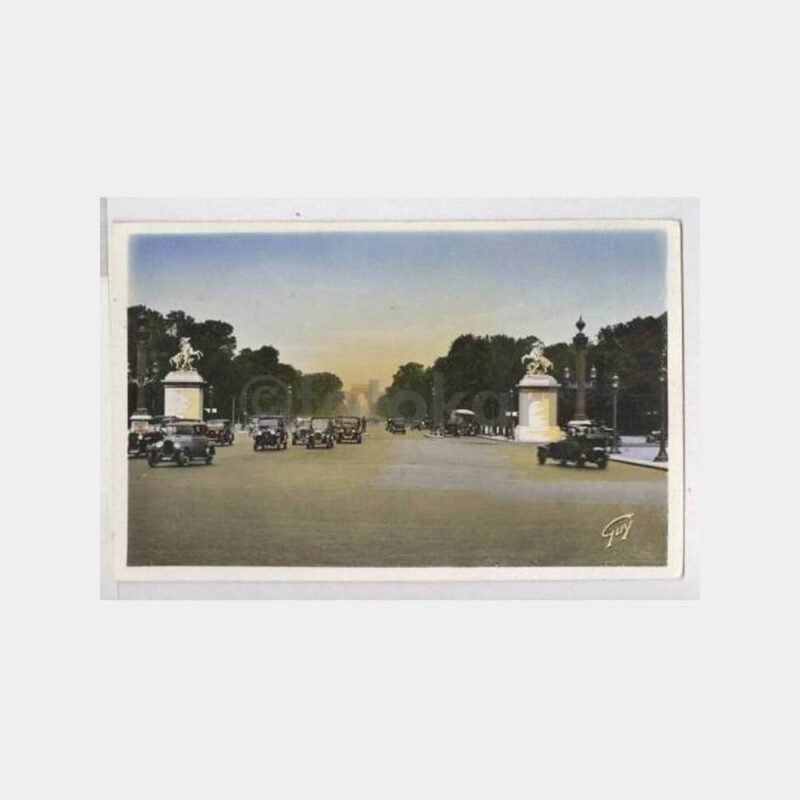 Fransa Paris Eski Otomobiller Görünüş Kartpostal