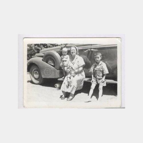 1930 Eski Otomobil Kadın ve Çocuklar Fotoğraf