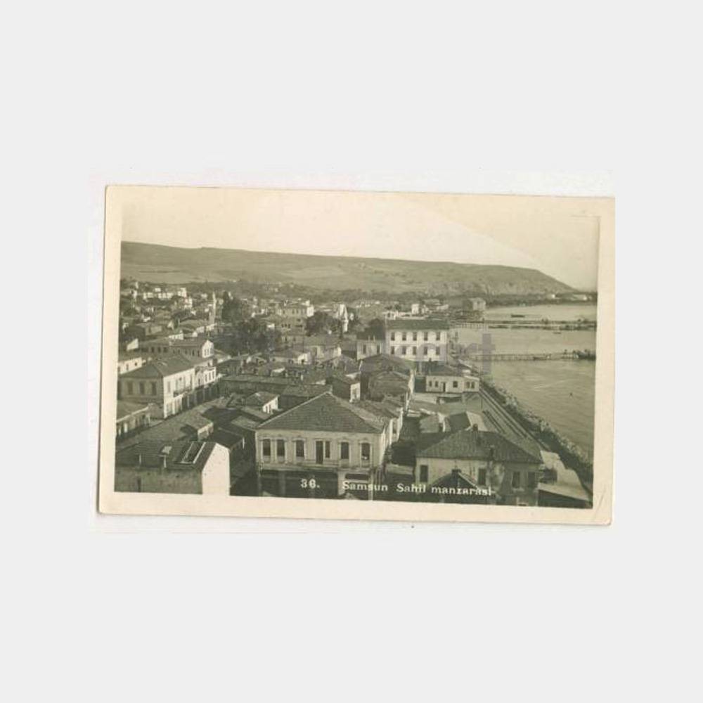 1930 Samsun Sahil Manzarası Görünüş Kartpostal