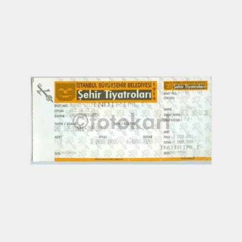 2001 Suç ve Ceza Şehir Tiyatro Bileti