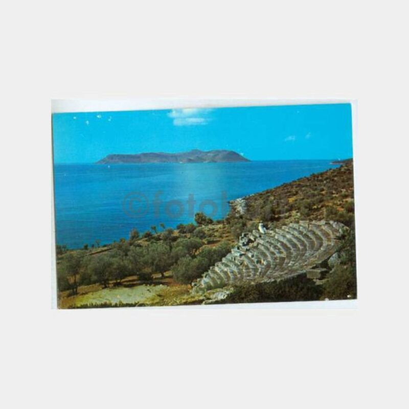 1970 Kaş Antik Tiyatro ve Meis Adası Kartpostal