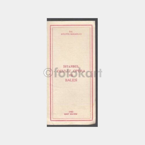 1980 İstanbul Devlet Opera Balesi Programı