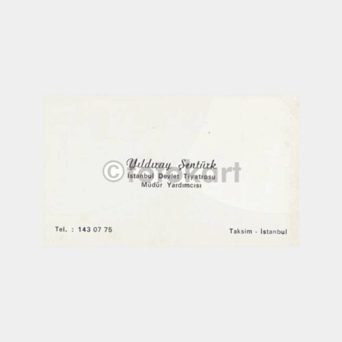 Tiyatro Yıldıray Şentürk Kartviziti