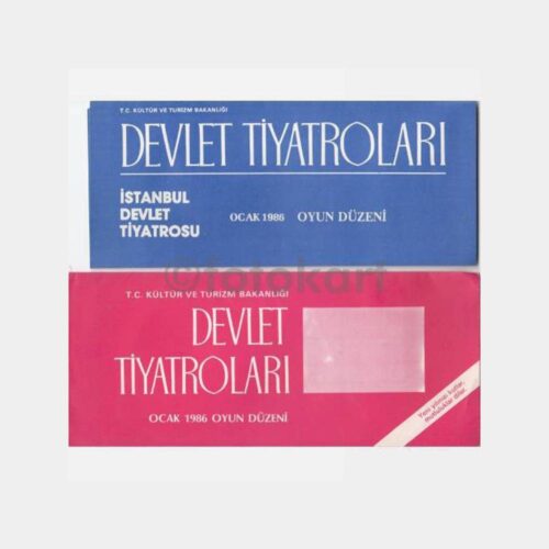 1986 Devlet Tiyatroları Oyun Düzeni Programı