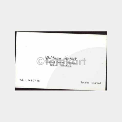 Yıldıray Şentürk Devlet Tiyatrosu Kartvizit