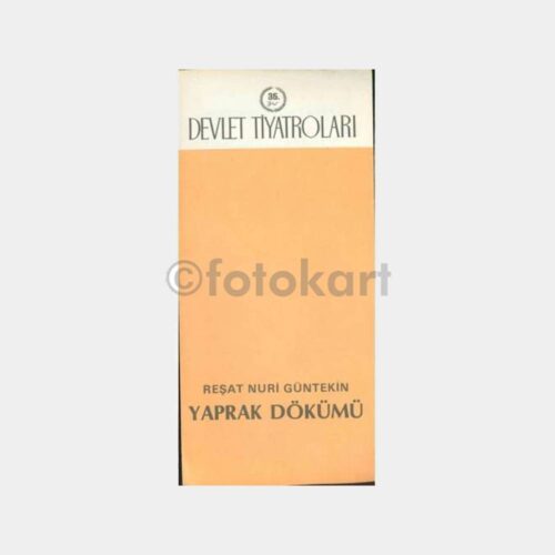 1984 Yaprak Dökümü Devlet Tiyatroları Oyun Program