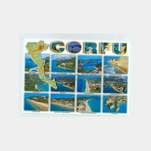 1990 Yunanistan Korfu Adası Görünüş Kartpostal