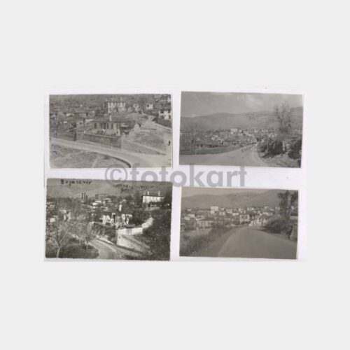 1959 Yunanistan Türk Köyü Görünüş 4 Adet Fotoğraf