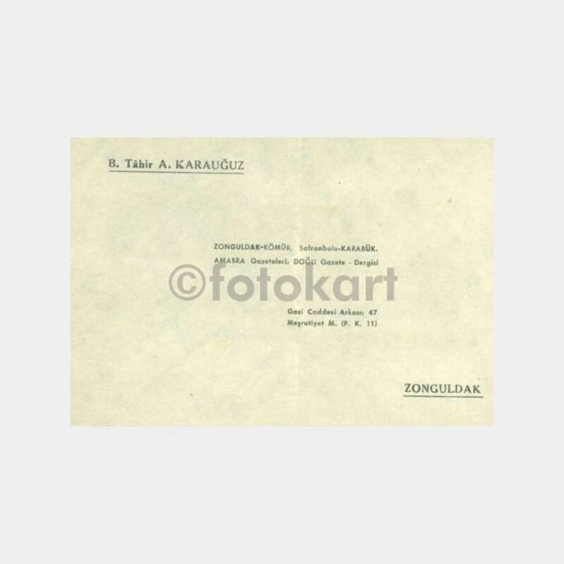 1953 Zonguldak Tahir Karauğuz İmzalı Yazısı - Görsel 4