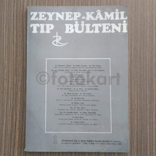 1969 Zeynep Kâmil Tıp Bülteni Cilt:1 Sayı:1
