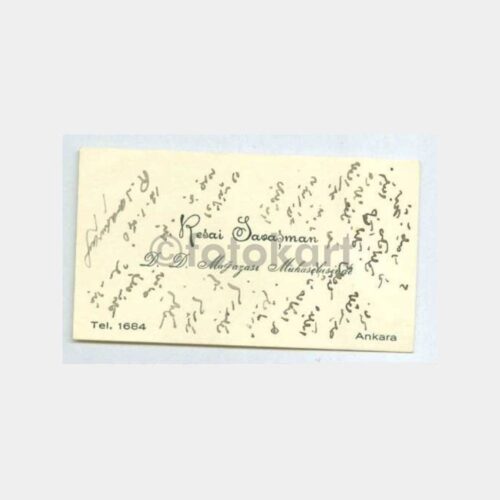 1940 Ankara Recai Savaşman Kartvizit