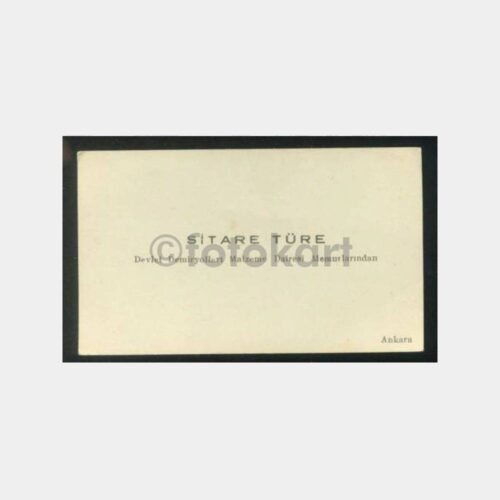 1940 Ankara Devlet Demiryolları Sitare Türk Kartvizit