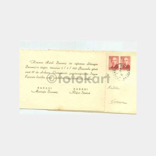 1950 Ankara Orduevi Davetiyesi