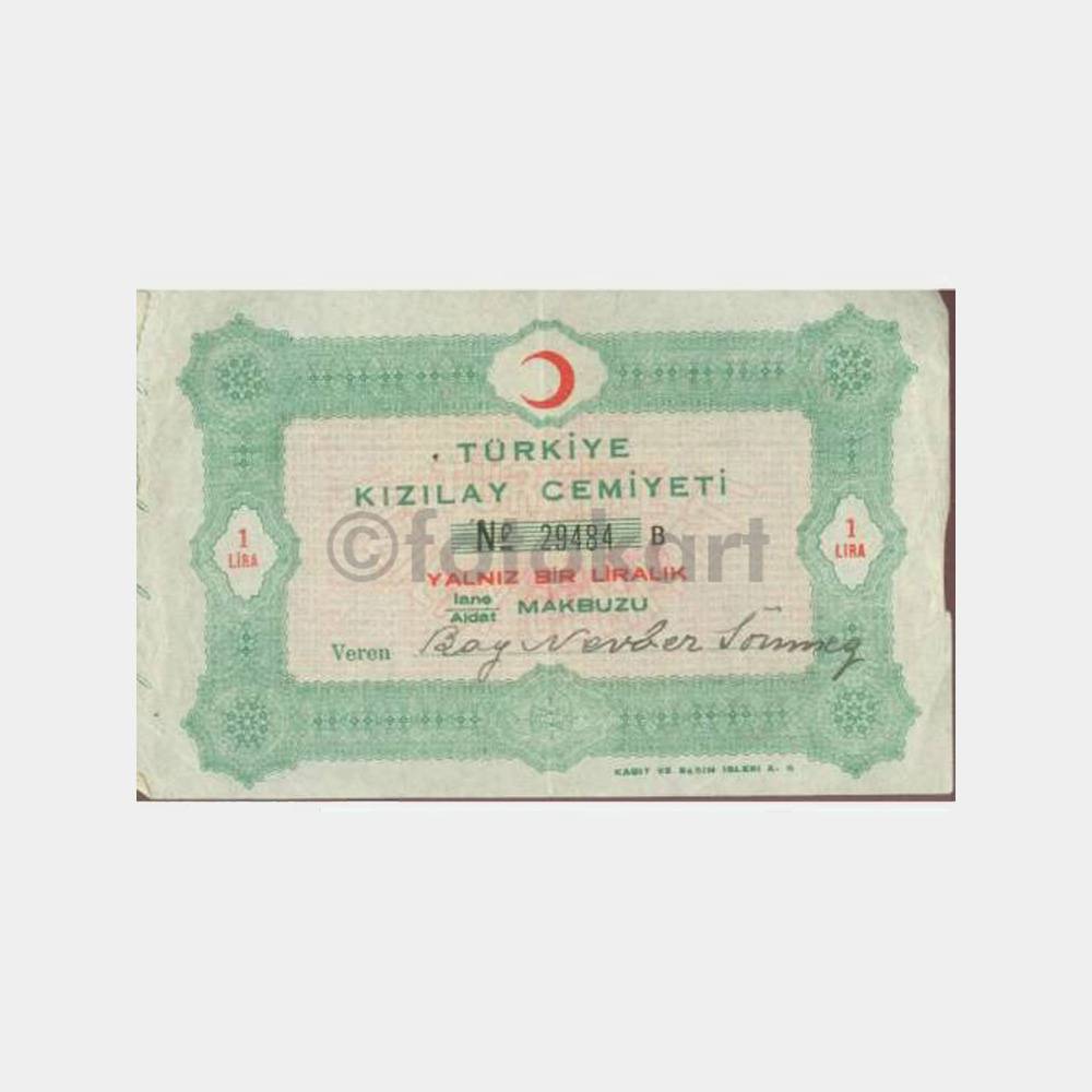 1933 Ankara Kızılay Cemiyeti Bağış Makbuzu