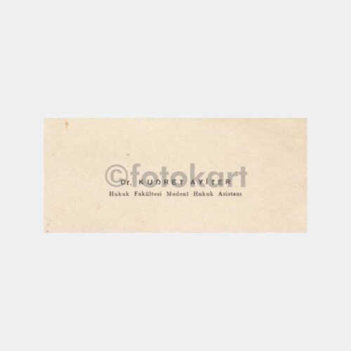 Ankara Hukuk Konulu Kudret Ayiter Kartvizit