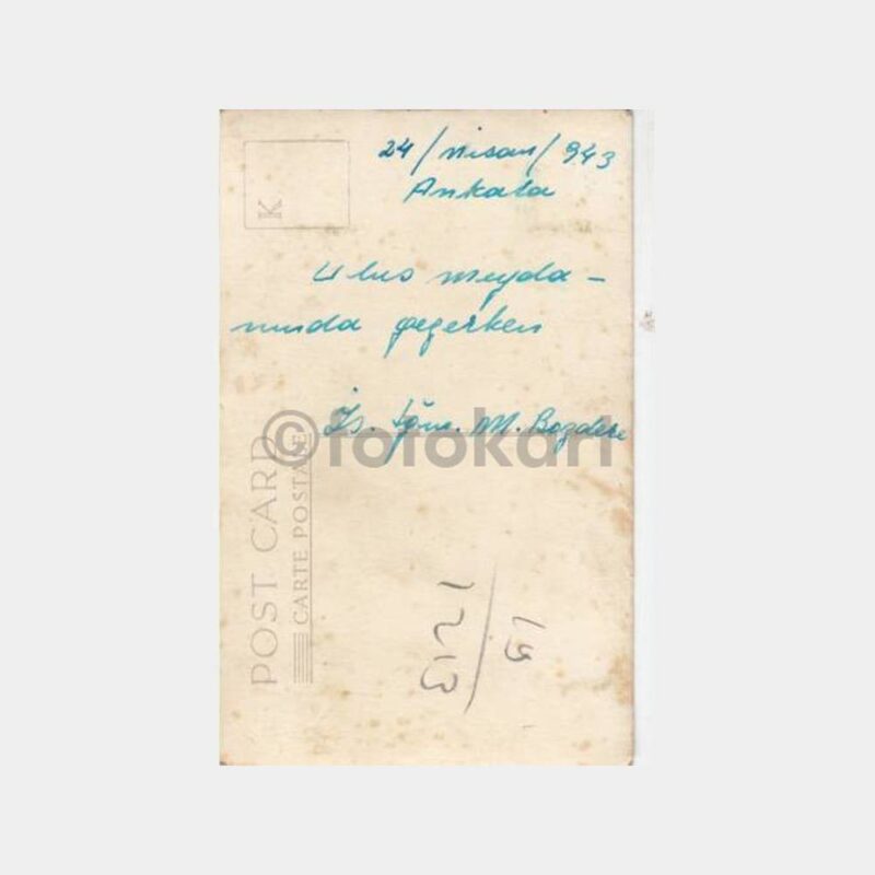 1943 Ankara Ulus Meydanı Gezerken 2 Adet Fotoğraf - Görsel 3