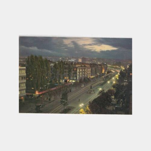 1969 Ankara Yenişehir Gece Görünüş Kartpostal