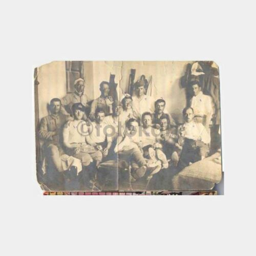 Kampta Askerler Subaylar Eski Fotoğraf