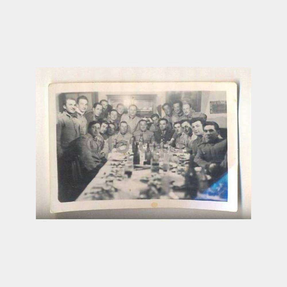 1948 Sancak Askeri Grup Yemeği Küçük Ebat Fotoğraf