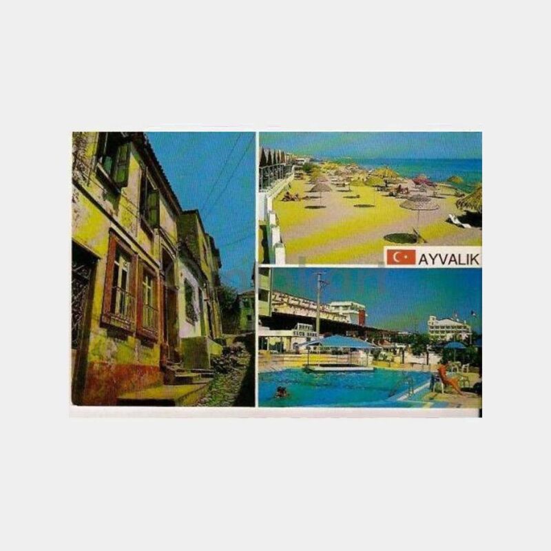 1989 Ayvalık 3 Görünüş Kartpostal