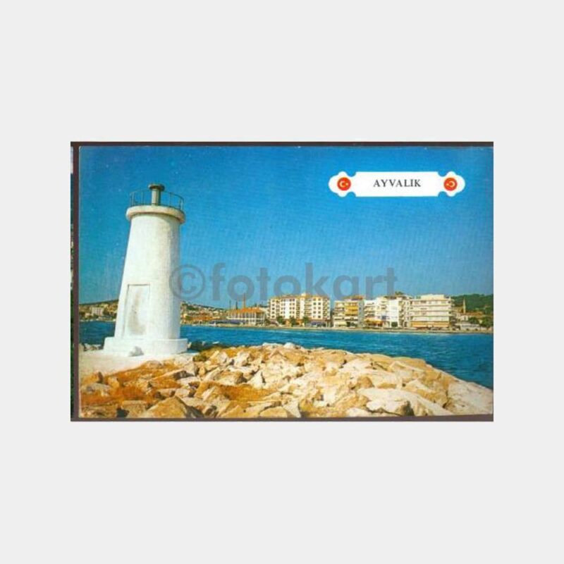 1975 Ayvalık Deniz Feneri Görünüş Kartpostal