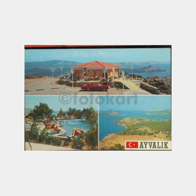 1980 Ayvalık 3 Görünüş Kartpostal