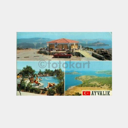 1973 Ayvalık 3 Görünüş Kartpostal