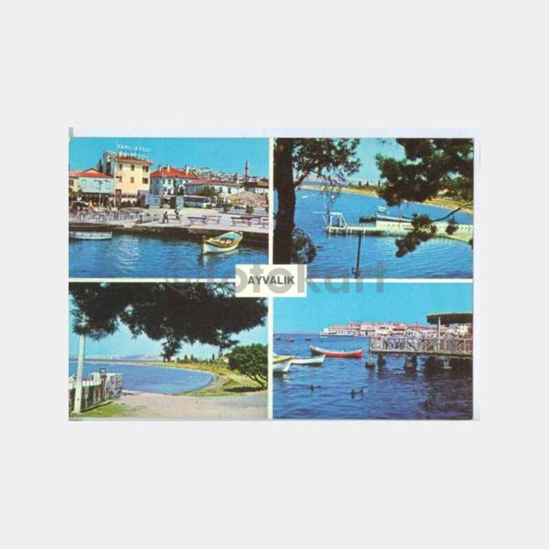 1972 Ayvalık 4 Görünüş Damgalı Kartpostal