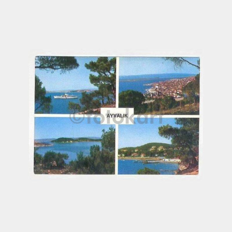 Ayvalık 4 Görünüş Damgalı Kartpostal