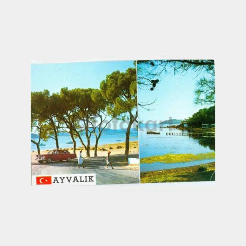 1970 Ayvalık 2 Değişik Görünüş Kartpostal
