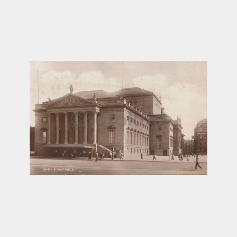 1931 Berlin Opernhaus Görünüş Damgalı Kartpostal