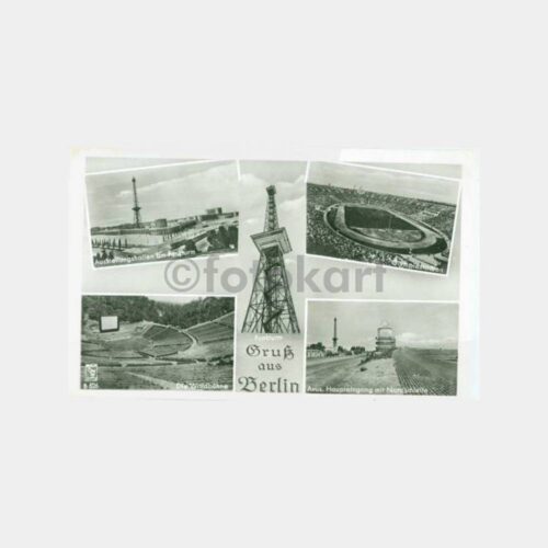 1929 Almanya Berlin 4 Görünüş Kartpostal