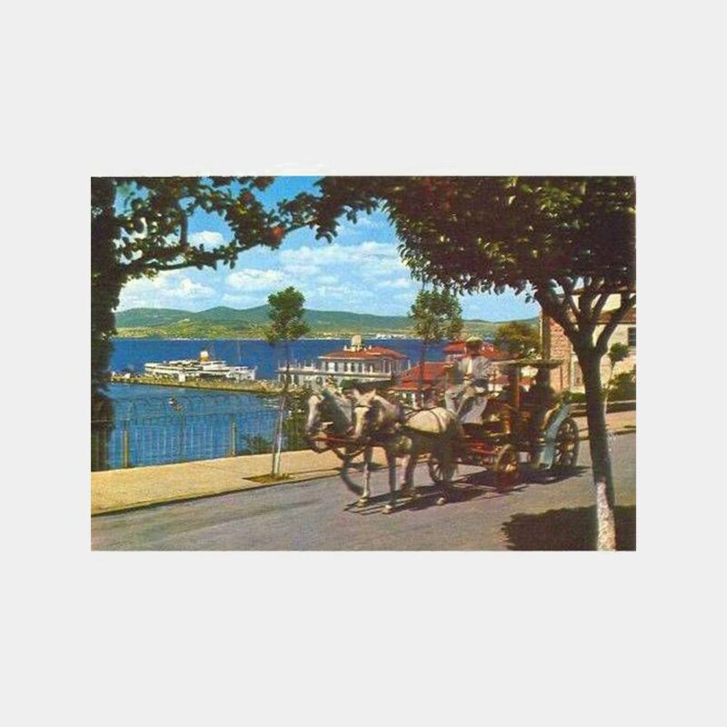 Büyükada Fayton ve İskele Kartpostal