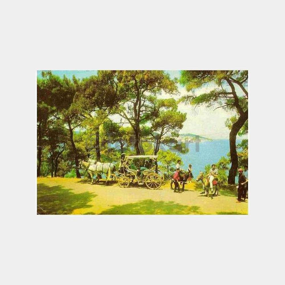 Büyükada Dil Burnu'ndan Heybeliada'ya Bakış Kartpostal