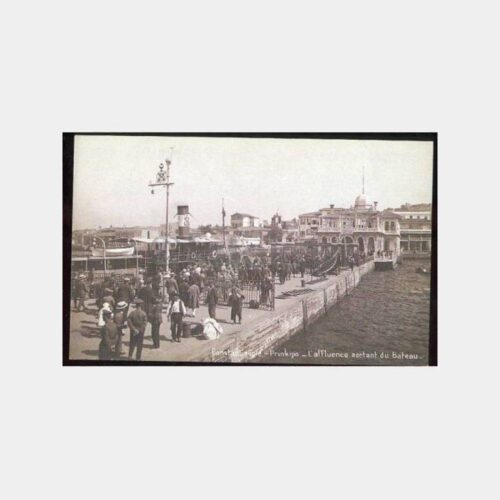 1925 Büyükada İskele Yeni Baskı Reprodüksiyon Kartpostal