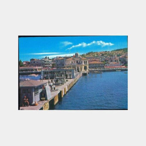 1960 Büyükada İskelesi Görünüş Kartpostal