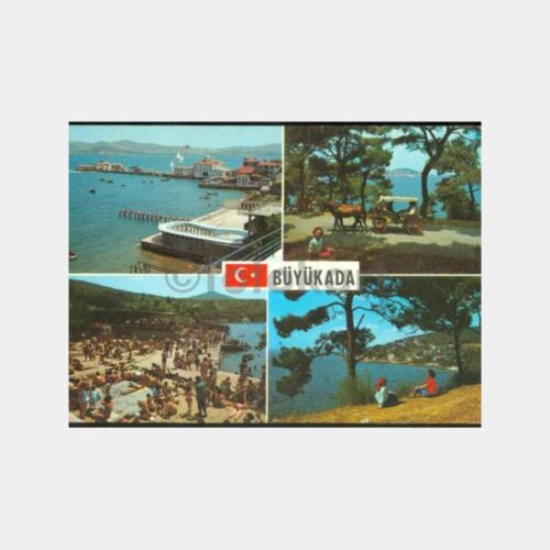 1970 Büyükada 4 Görünüş Kartpostal