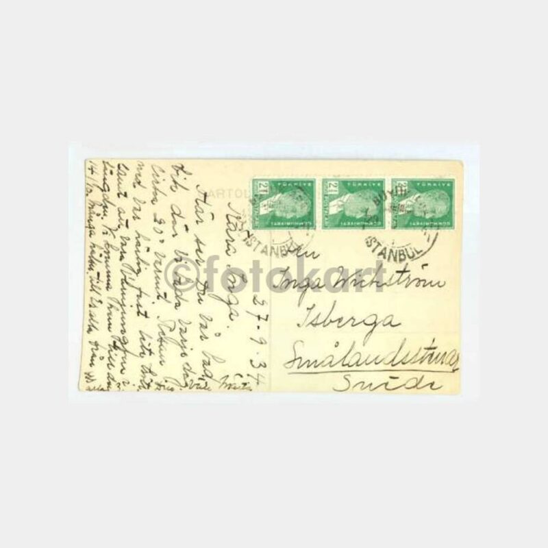 1934 Büyükada Yorguli Damgalı Kartpostal - Görsel 2