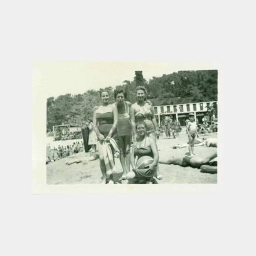1940 Büyükada Plaj Kadınlar 4 Adet Fotoğraf