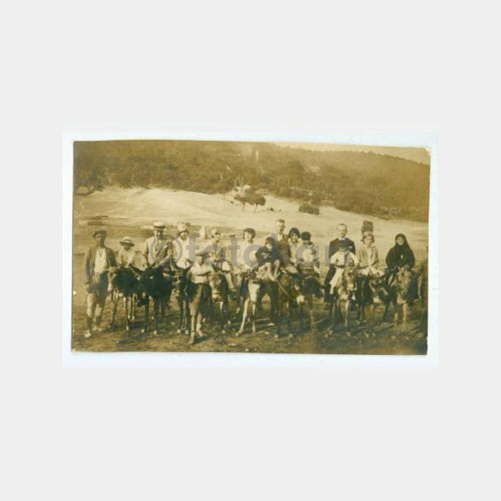 1930 Büyükada Eşek Gezisi Görünüş Kartpostal