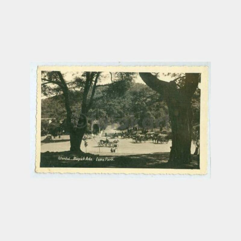 1936 Büyükada Lunapark Görünüş Kartpostal