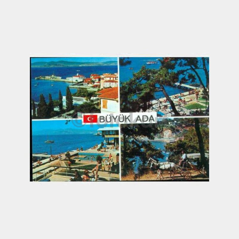 1976 Büyükada 4 Görünüş Kartpostal