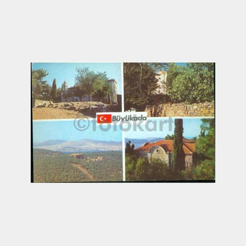 1976 Büyükada 4 Görünüş Kartpostal