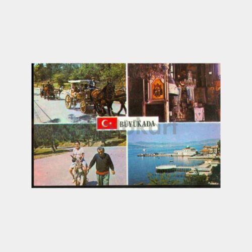 1974 Büyükada 4 Görünüş Kartpostal
